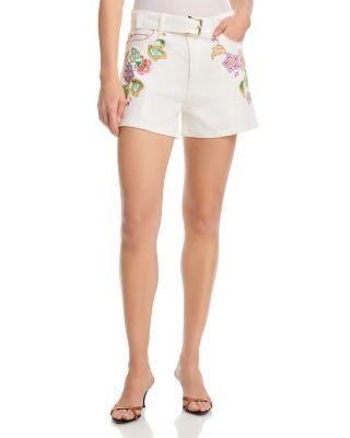Jardin Boheme Belted Shorts by CINQ A SEPT
