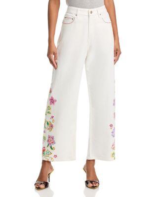 Jardin Boheme Hayden High Rise Wide Leg Jeans in Scour Multi by CINQ A SEPT