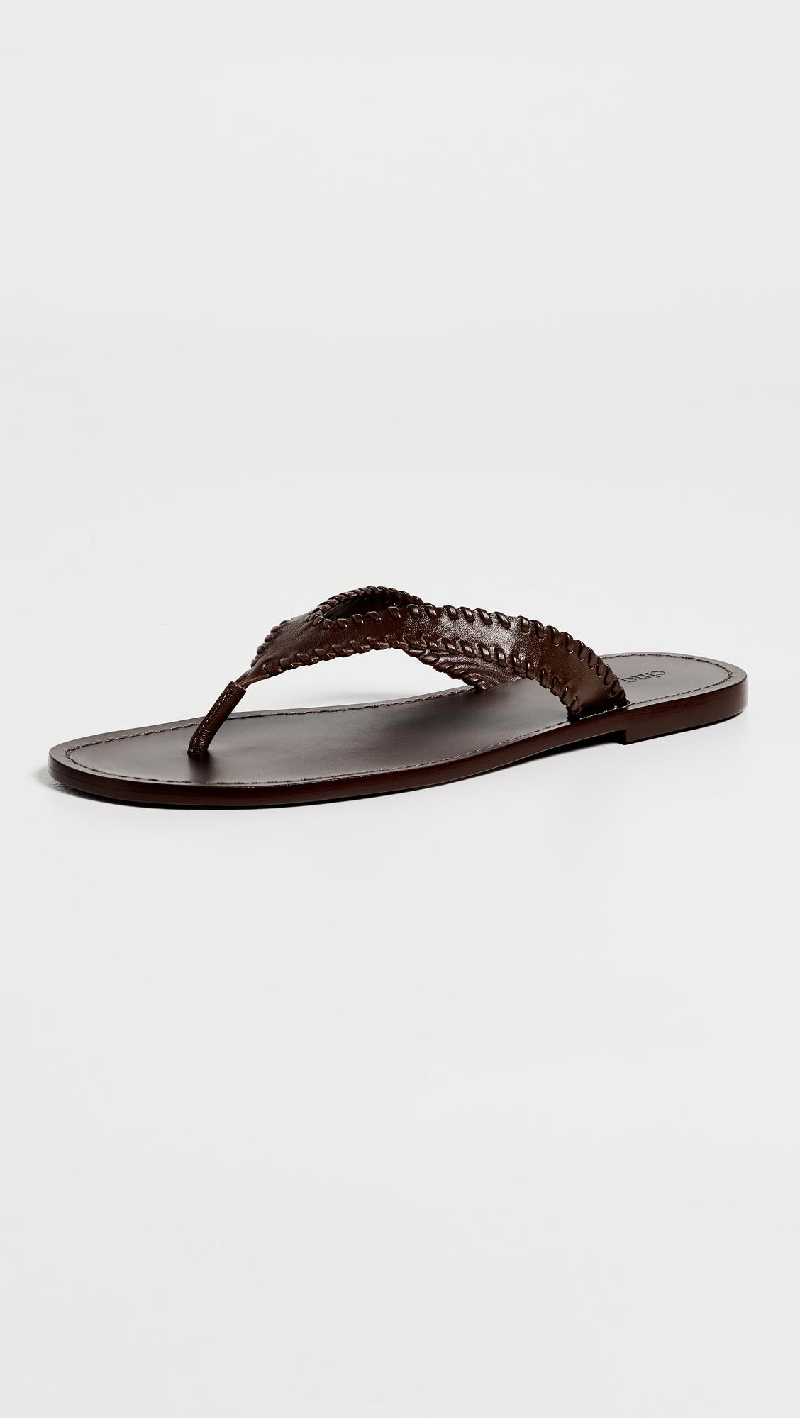 Jessica Leather Sandals by CINQ A SEPT