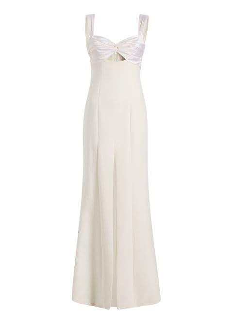Julie sweetheart-neck side-slit gown by CINQ A SEPT