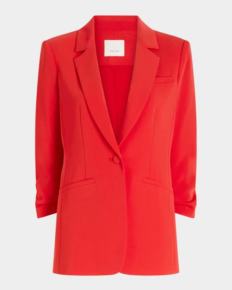 Khloe Crepe 3/4-Sleeve Blazer by CINQ A SEPT