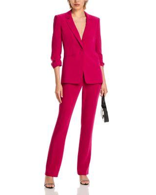 Khloe Ruched-Cuff Blazer & Kerry Slim Straight Leg Pants by CINQ A SEPT