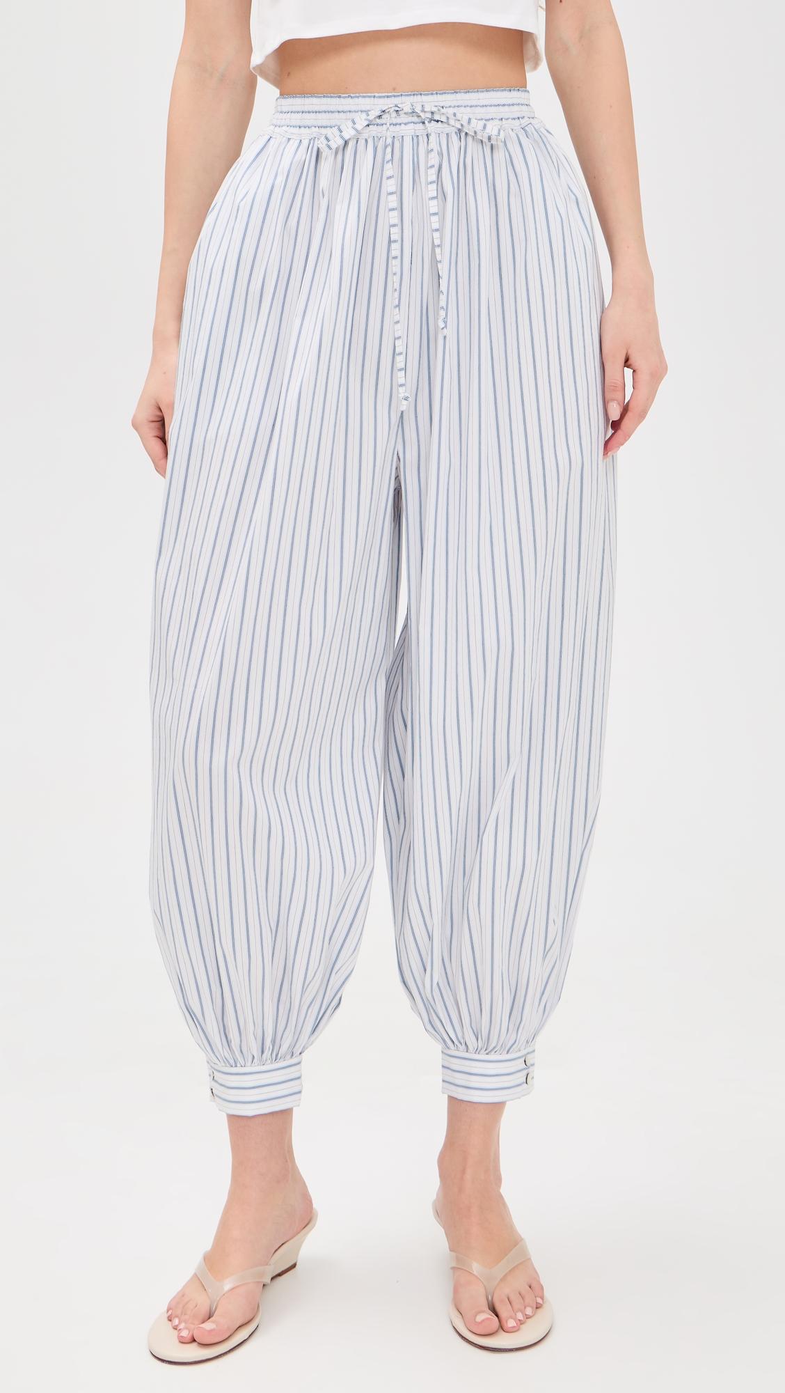 Leo Stripe Verne Balloon Pants by CINQ A SEPT