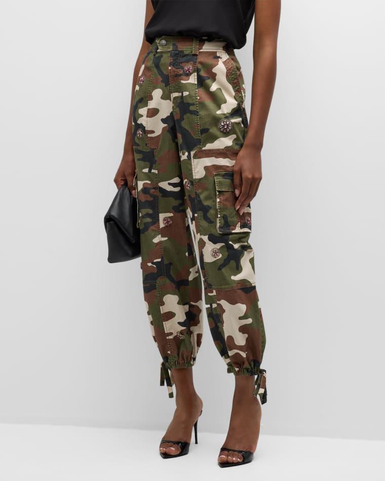 Love Camo Zola Embellished Twill Pants by CINQ A SEPT