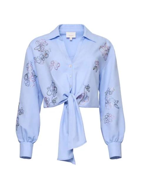 Marianna floral tie shirt by CINQ A SEPT