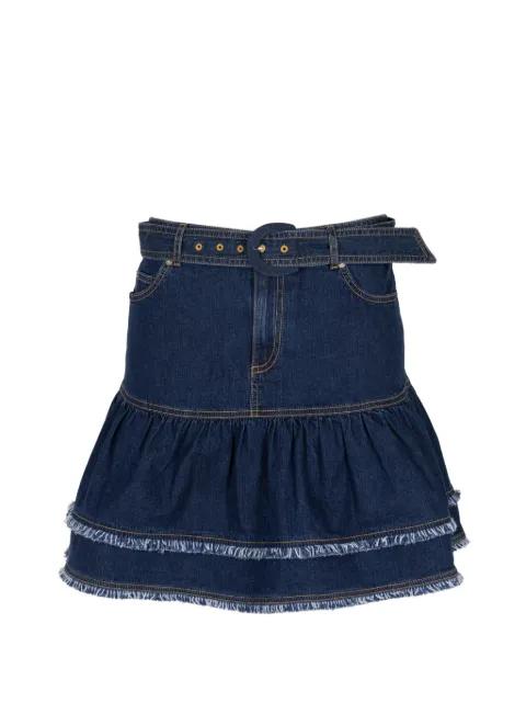 Martina fringe-trimmed short skirt by CINQ A SEPT