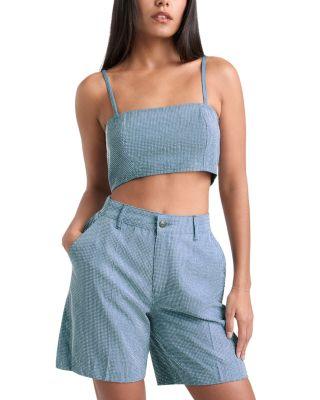 Nik Chambray Crop Top by CINQ A SEPT