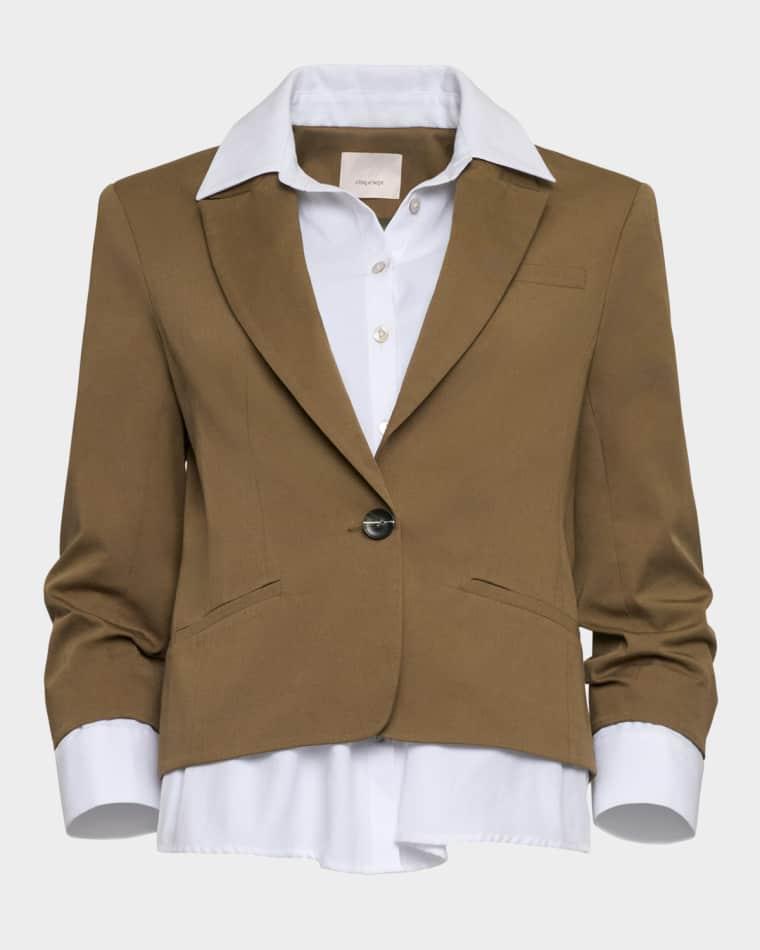 Peri Cropped Combo Jacket by CINQ A SEPT