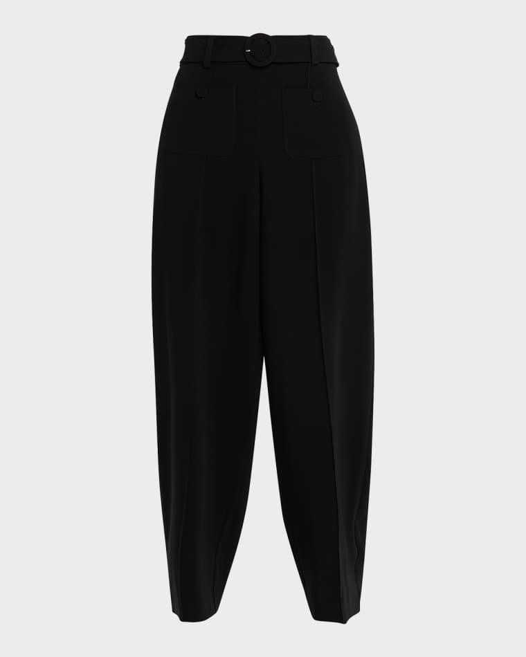 Renea Belted Wide Tapered Pants by CINQ A SEPT
