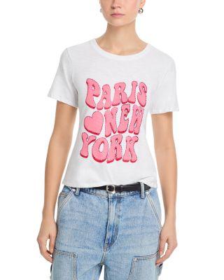 Retro Paris Heart New York Tee by CINQ A SEPT