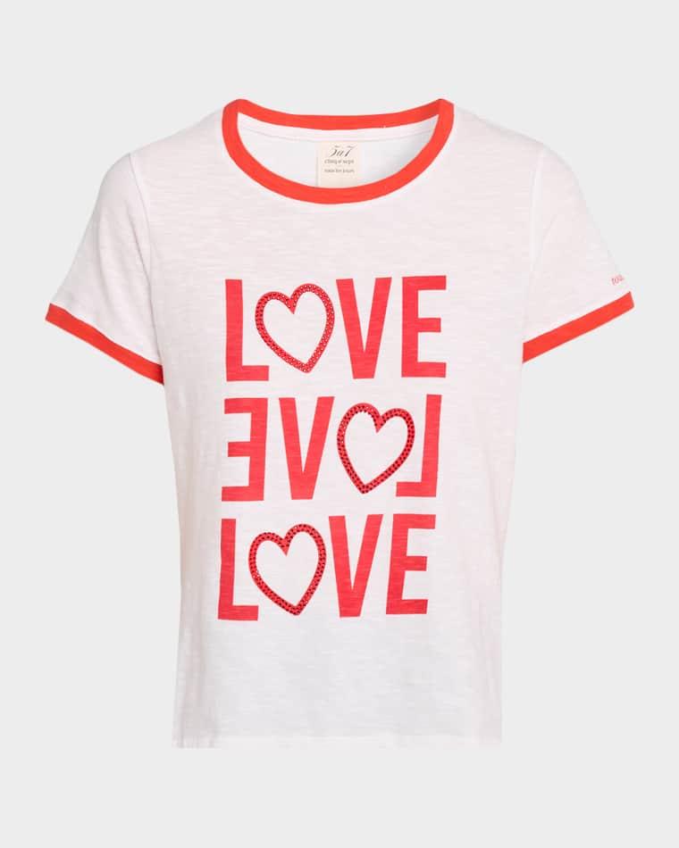 Rhinestone Love Ringer Tee by CINQ A SEPT