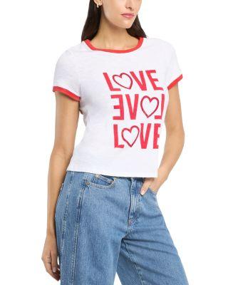 Rhinestone Shrunken Tee by CINQ A SEPT