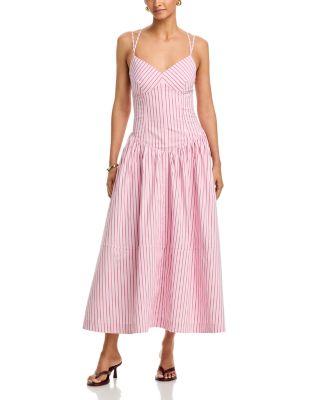 Rose Stripe Dagna Dress by CINQ A SEPT
