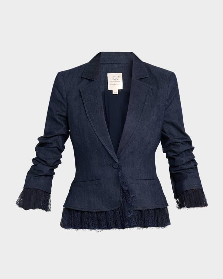 Roxie Le Petit Denim Blazer by CINQ A SEPT