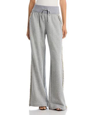 Ruffled Rhinestone Trim Pants by CINQ A SEPT