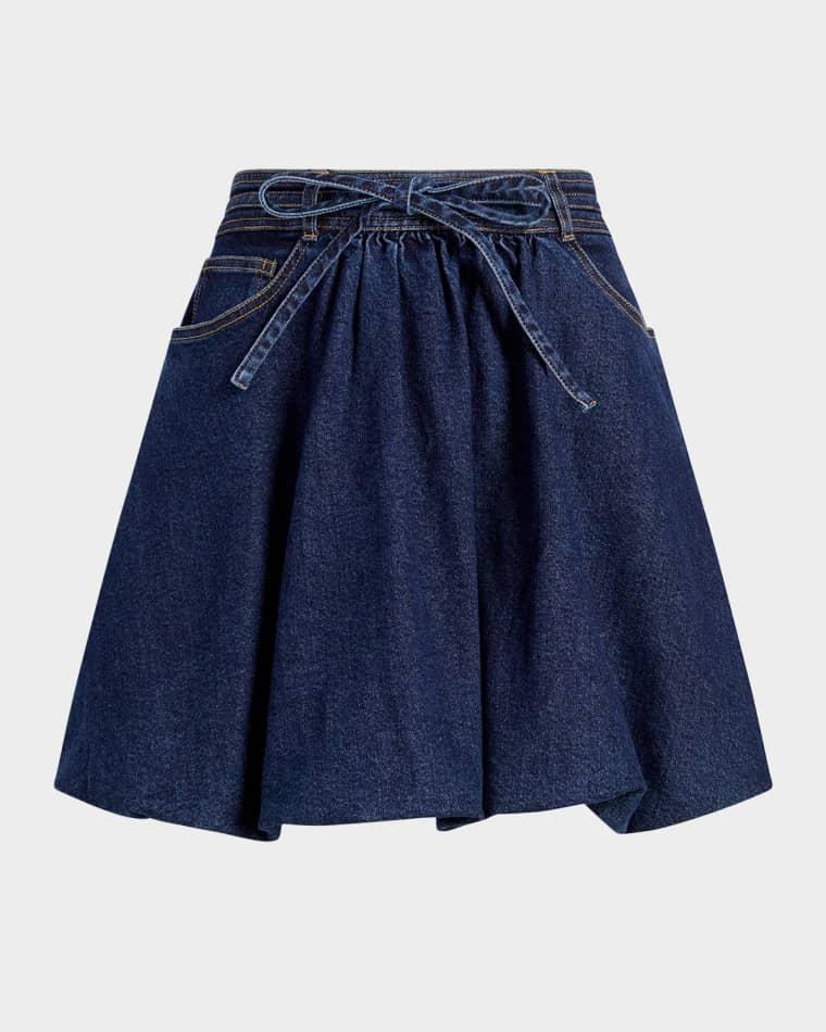 Steph Denim Bubble Skirt by CINQ A SEPT