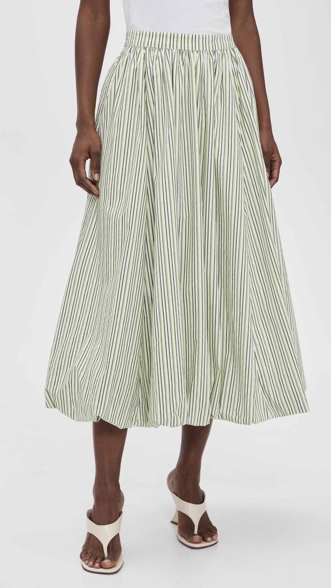 Striped Cellah Bubble Skirt by CINQ A SEPT