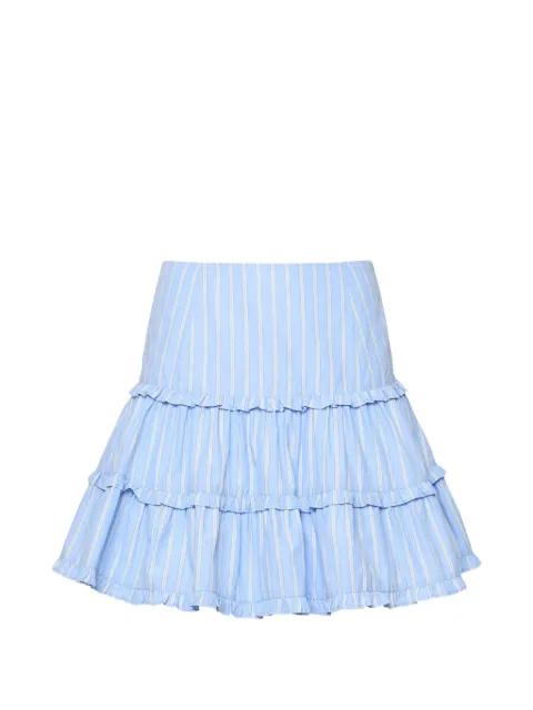Thea striped ruffled skirt by CINQ A SEPT