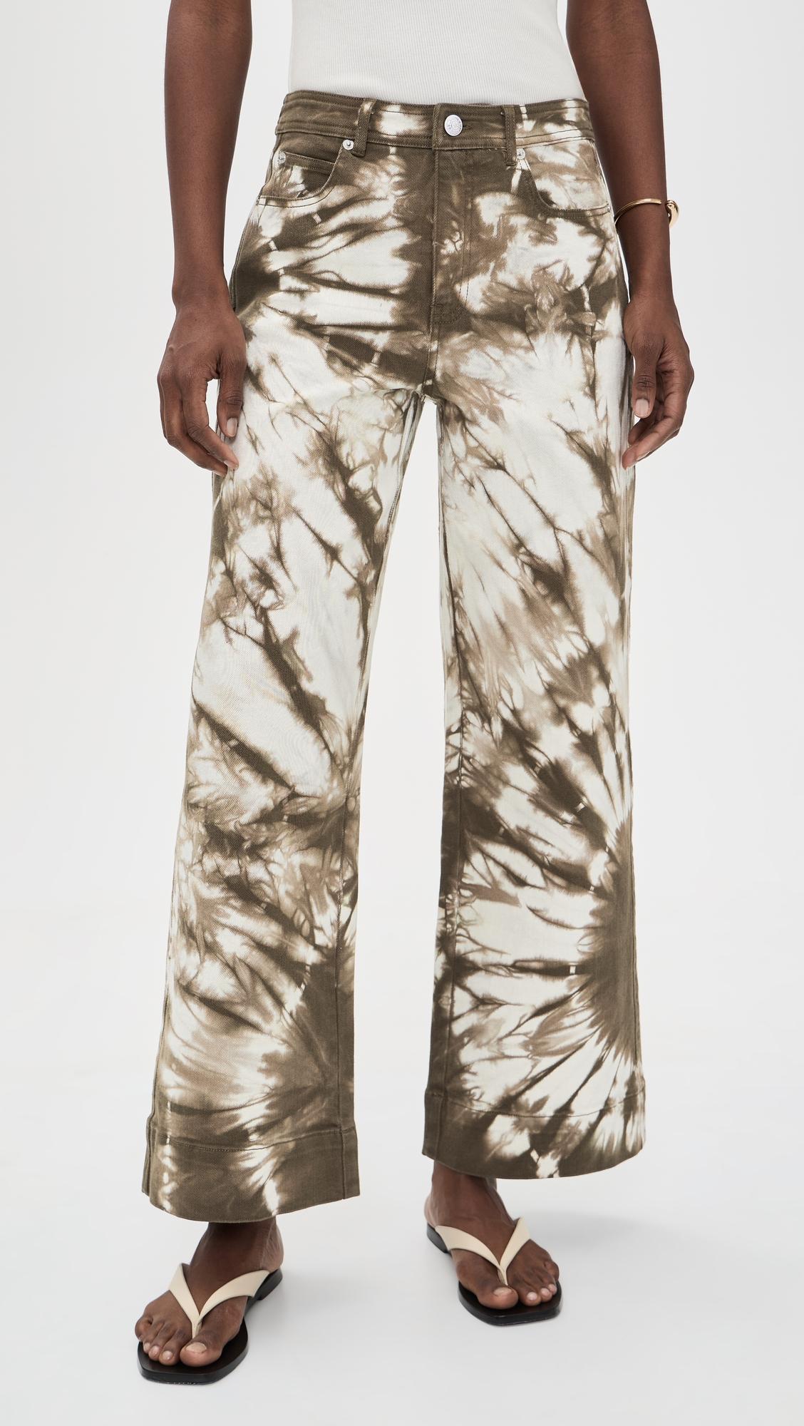 Tie Dye Denim Betsy Pants by CINQ A SEPT