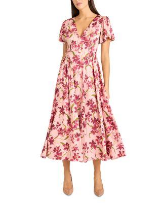Trailing Hibiscus Midi Dress by CINQ A SEPT