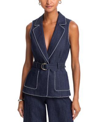 Twisted Trim Andrea Vest by CINQ A SEPT