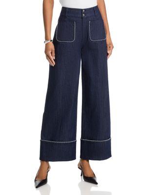 Twisted Trim Wide Leg Dorothea Pants by CINQ A SEPT