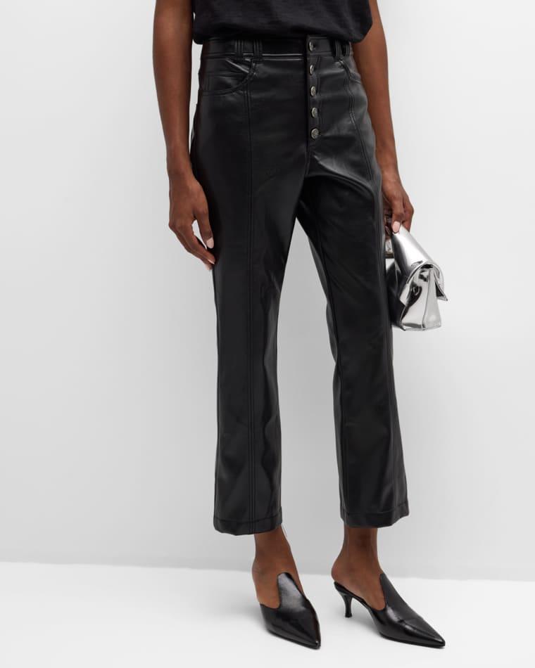 Wallace Faux Leather Bootcut Ankle Pants by CINQ A SEPT