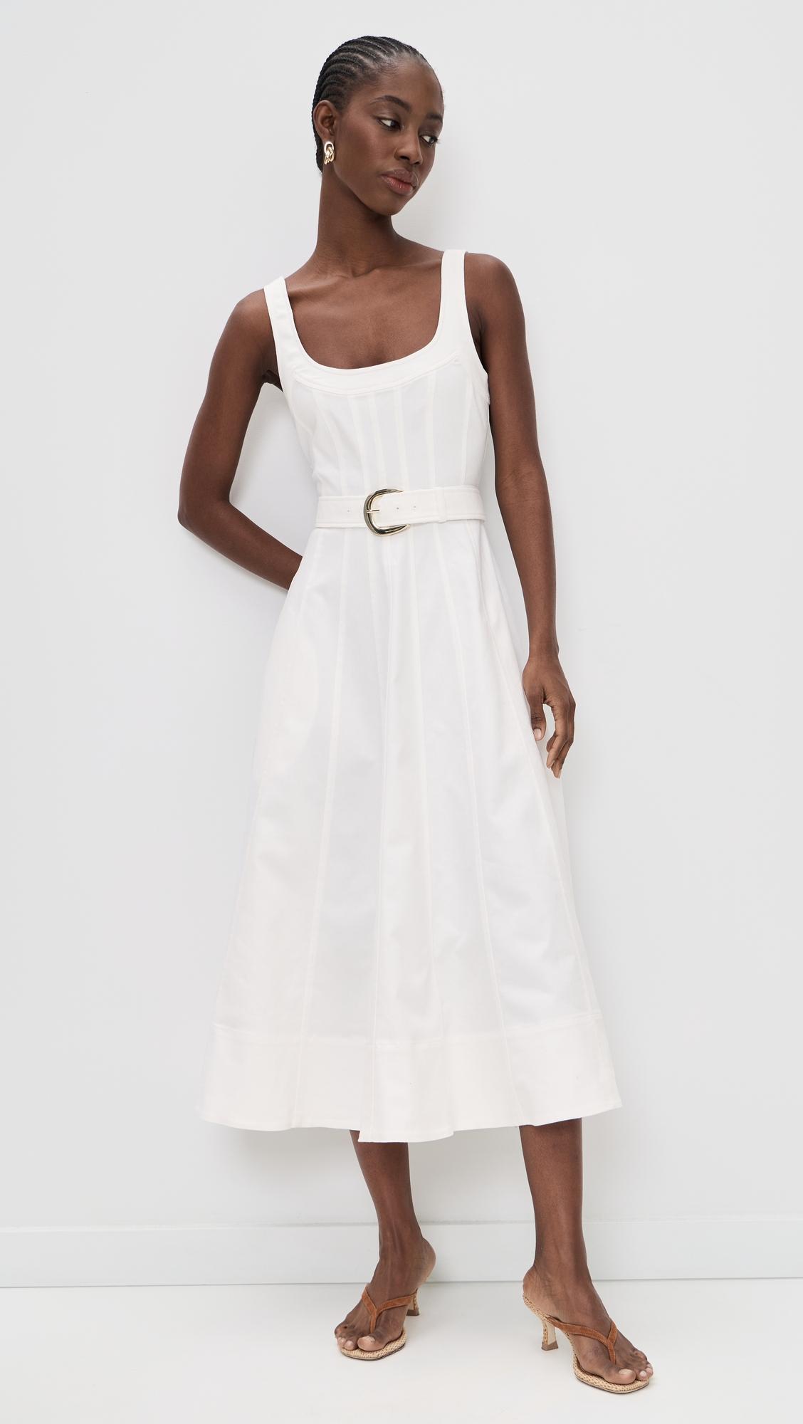 White Denim Cambree Dress by CINQ A SEPT