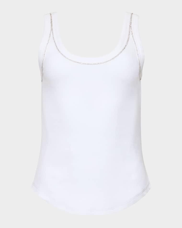 Wilma Embellished Stitch Tank Top by CINQ A SEPT