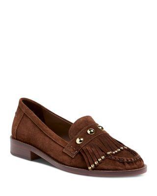 Women's Gina Stud & Tassel Suede Loafers by CINQ A SEPT