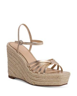 Women's Helen Metallic Espadrille Wedge Sandals by CINQ A SEPT