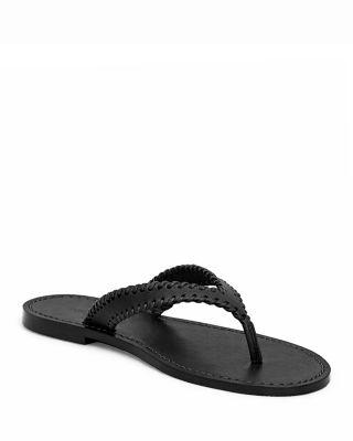 Women's Jessica Leather Thong Sandals by CINQ A SEPT