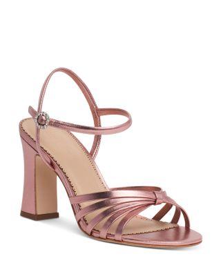 Women's Logan Strappy Metallic Heeled Sandals by CINQ A SEPT Women's Logan Strappy Metallic Heeled Sandals by CINQ A SEPT