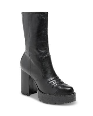Women's Marley Leather Lug Sole Platform Boots by CINQ A SEPT