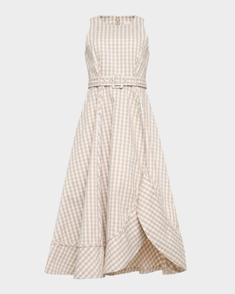 Zelda Gingham Midi Dress by CINQ A SEPT
