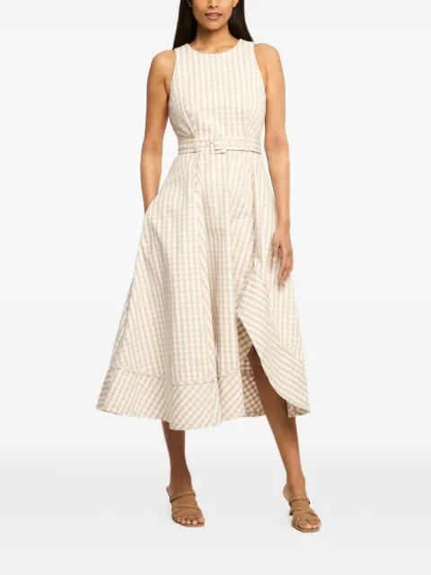 Zelda gingham-print dress by CINQ A SEPT