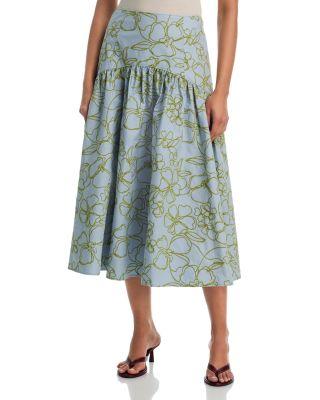 Zoanne Embroidered Floral Skirt by CINQ A SEPT