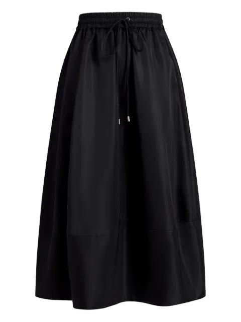 drawstring pocket midi A-line skirt by CINQ A SEPT