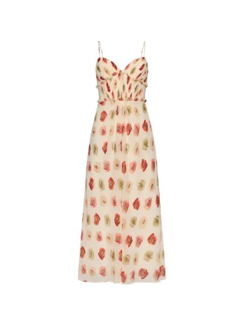 floral ruffled dress by CINQ A SEPT