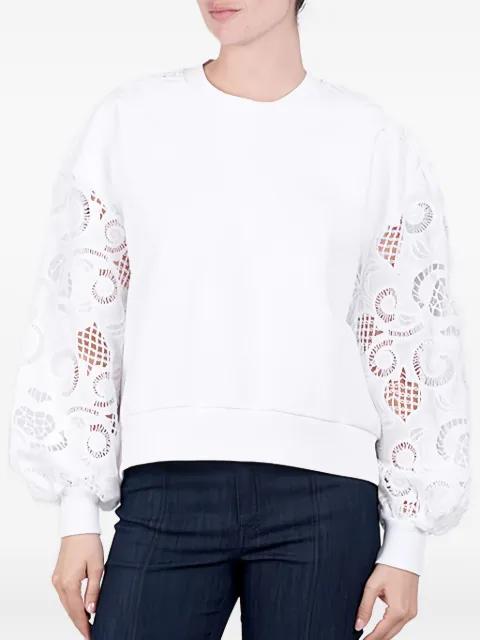 lace-sleeve top by CINQ A SEPT
