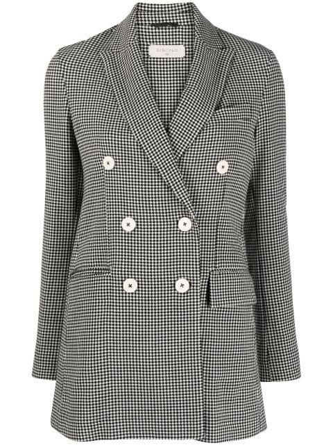 check-print double-breasted blazer by CIRCOLO 1901
