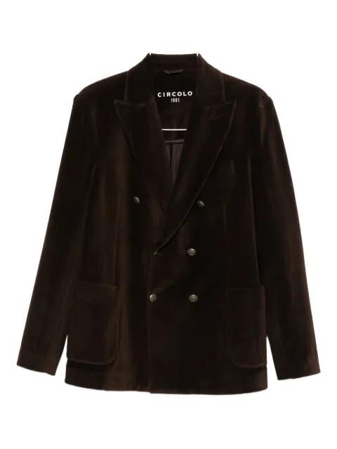 corduroy double-breasted blazer by CIRCOLO 1901