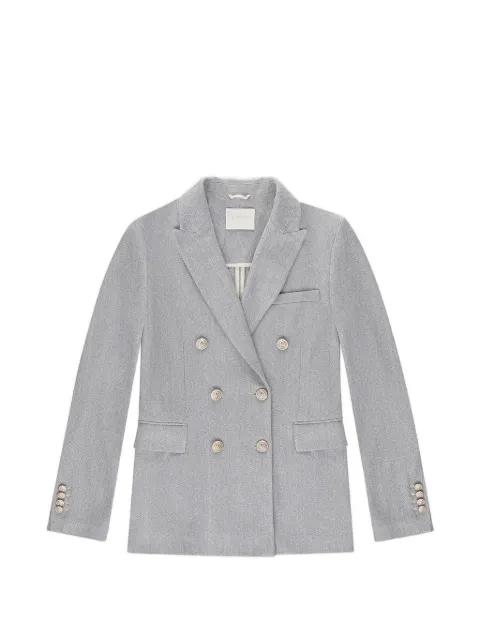 double-breasted herringbone blazer by CIRCOLO 1901