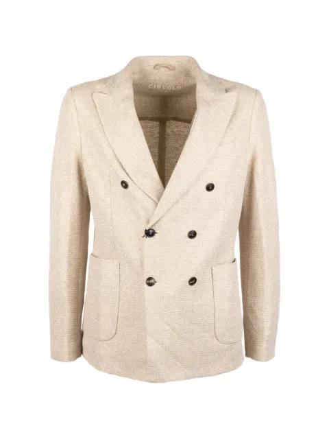 double-breasted textured blazer by CIRCOLO 1901