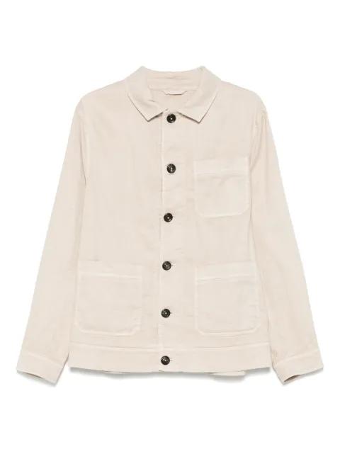 linen-blend shirt jacket by CIRCOLO 1901
