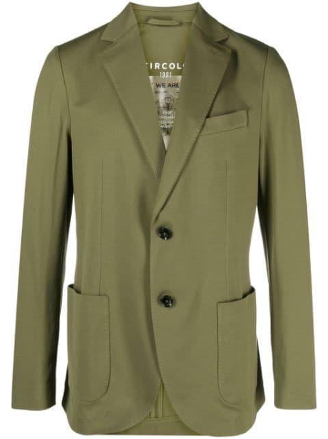 notched-lapels cotton blend blazer by CIRCOLO 1901