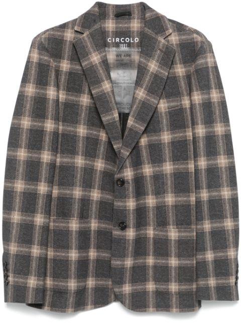plaid-check blazer by CIRCOLO 1901