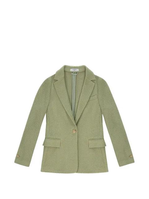 single-breasted slim-fit knitted cotton blazer by CIRCOLO 1901