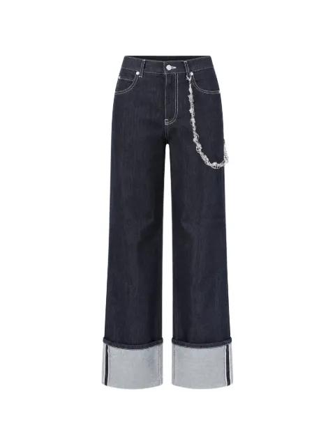 chain-detail turn-up jeans by CIRCUS HOTEL