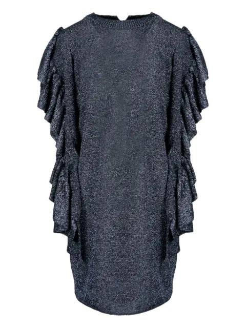 frill-sleeve glitter dress by CIRCUS HOTEL